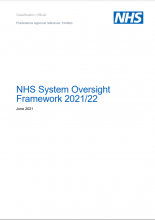 NHS System Oversight Framework 2021/22
